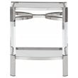 Bowery Hill Clear Acrylic and Silver Accent Table
