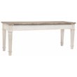 Bowery Hill Wood Storage Bench in White & Light Brown
