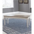 Bowery Hill Wood Storage Bench in White & Light Brown