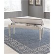 Bowery Hill Wood Storage Bench in White & Light Brown