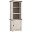 Bowery Hill Right Wood Pier Cabinet in White Wash & Gray