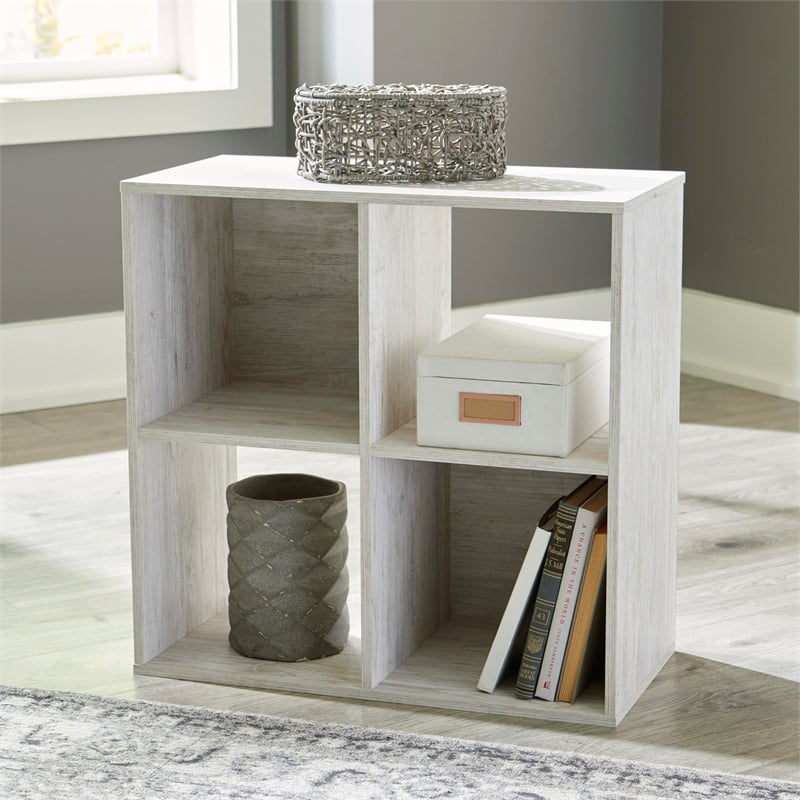 Bowery Hill Four CubeEngineered Wood  Organizer in Off White