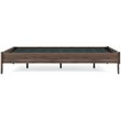 Bowery Hill Queen Engineered Wood Platform Bed in Mocha Brown