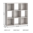 Bowery Hill Nine Cube Engineered Wood Organizer in White Wash