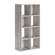 Bowery Hill Eight Cube Engineered Wood Organizer in White Wash