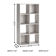 Bowery Hill Eight Cube Engineered Wood Organizer in White Wash