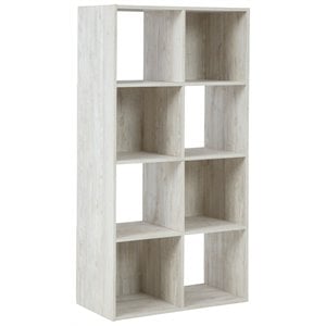 bowery hill eight cube engineered wood organizer in white wash