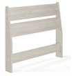 Bowery Hill Twin Panel Engineered Wood Headboard in White Wash