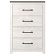 Bowery Hill Four Drawer Engineered Wood Chest in Gray and White