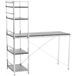 Bowery Hill Computer Desk in Black and Chrome
