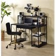 Bowery Hill Rectangular Table Top Desk in Black