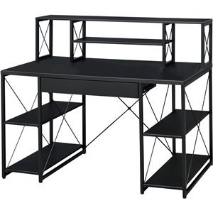 bowery hill rectangular table top desk in black