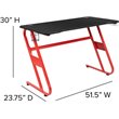 Bowery Hill Z-Frame Gaming Desk and Reclining Swivel Chair in Red