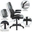 Bowery Hill 2 Piece Gaming Desk Set with Monitor Stand in Black and Gray