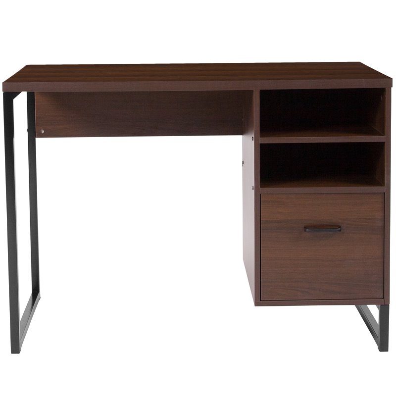 Bowery Hill Computer Desk in Rustic Wood Grain