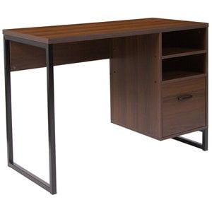 bowery hill computer desk in rustic wood grain