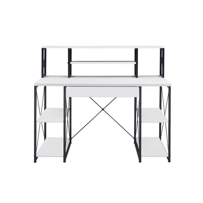 Bowery Hill Rectangular Table Top Desk in White