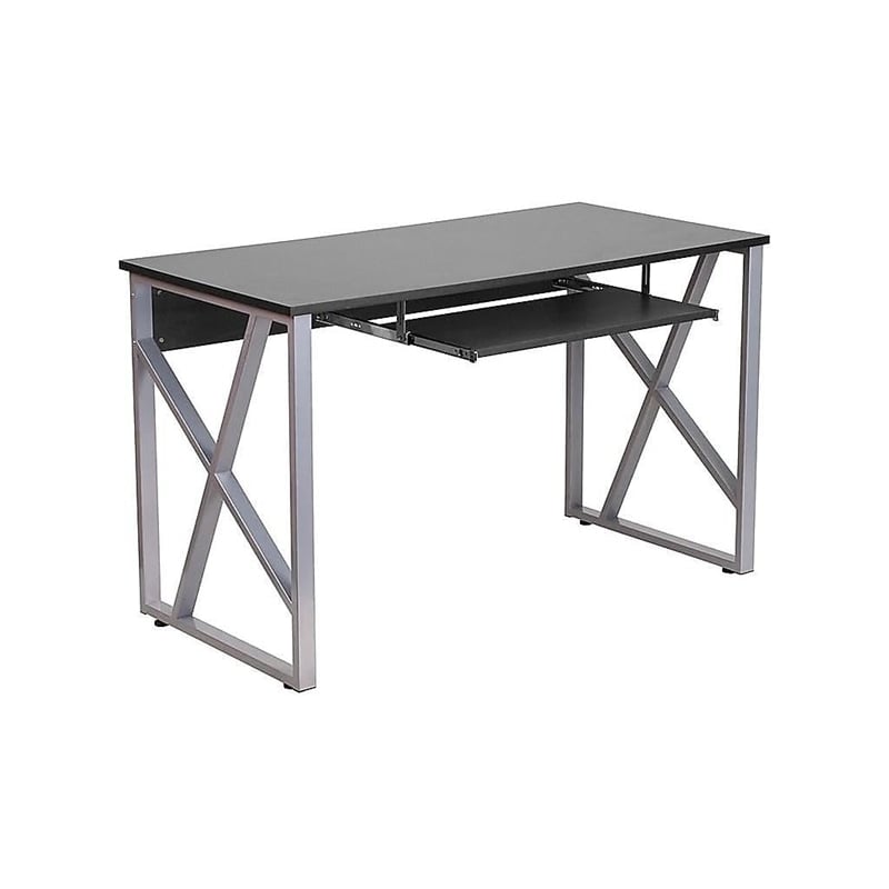 Bowery Hill Computer Desk in Black Laminate Finish