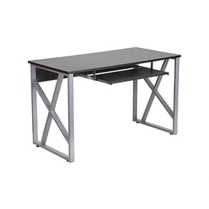 Bowery Hill Computer Desk in Black Laminate Finish