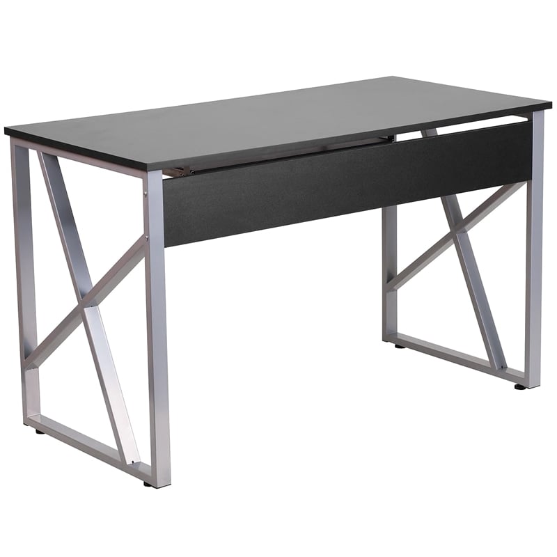 Bowery Hill Computer Desk in Black Laminate Finish