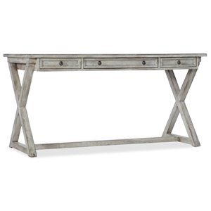 bowery hill computer desk in distressed light gray