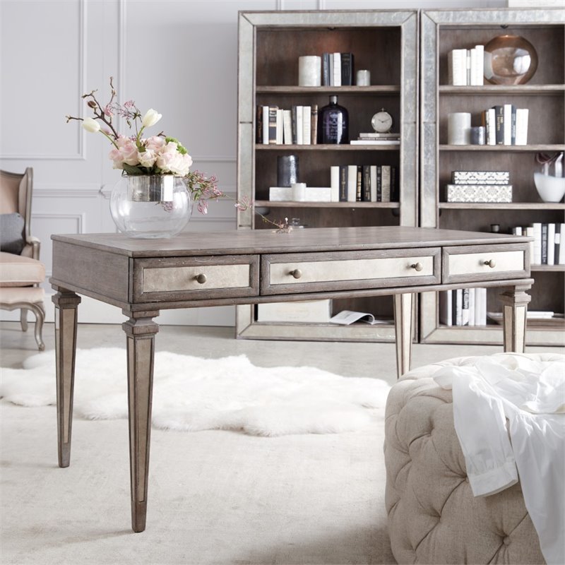 Bowery Hill Traditional Computer Desk in Light Wood