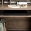 Bowery Hill Wood 3-Drawer Computer Desk with Hutch in Weathered Oak