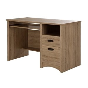 Bowery Hill 2 Drawers Wood Computer Desk in Rustic Oak