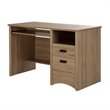 Bowery Hill 2 Drawers Wood Computer Desk in Rustic Oak