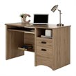 Bowery Hill 2 Drawers Wood Computer Desk in Rustic Oak