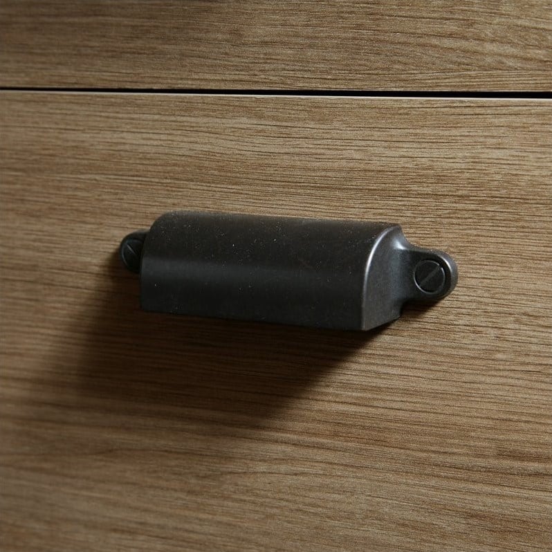 Bowery Hill 2 Drawers Wood Computer Desk in Rustic Oak