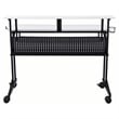 Bowery Hill Contemporary Wood Music Recording Studio Desk in White/Black