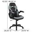 Bowery Hill 2 Piece Z-Frame Gaming Desk Set in Red and Gray