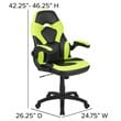 Bowery Hill 2 Piece Z-Frame Gaming Desk Set in Red and Green