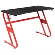 Bowery Hill 2 Piece Z-Frame Gaming Desk Set in Red and Black