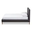 Bowery Hill Upholstered Full Platform Bed in Dark Gray