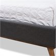 Bowery Hill Upholstered Full Platform Bed in Dark Gray