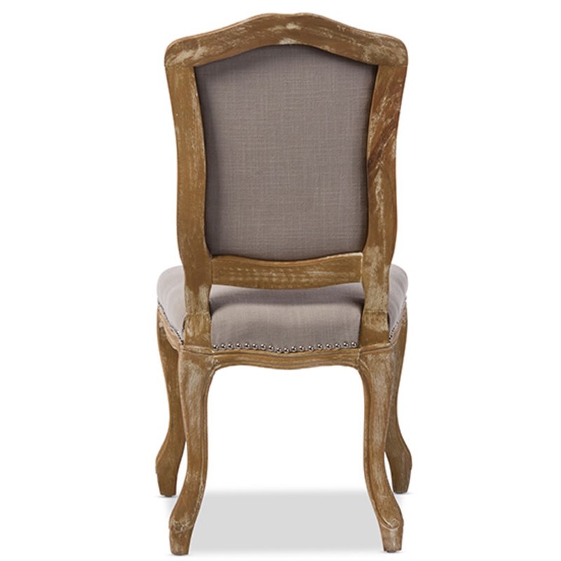 Bowery Hill Dining Side Chair in Oak and Beige
