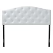 Bowery Hill Modern Faux Leather Tufted Queen Panel Headboard in White
