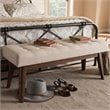 Bowery Hill Button Tufted Bedroom Bench in Beige