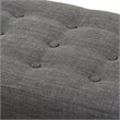 Bowery Hill Button Tufted Bedroom Bench in Dark Gray