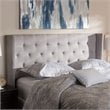 Bowery Hill King Winged Panel Headboard in Grayish Beige
