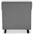 Bowery Hill Tufted Rocker in Gray and Dark Espresso