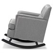 Bowery Hill Tufted Rocker in Gray and Dark Espresso