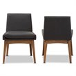 Bowery Hill Dining Side Chair in Dark Gray (Set of 2)