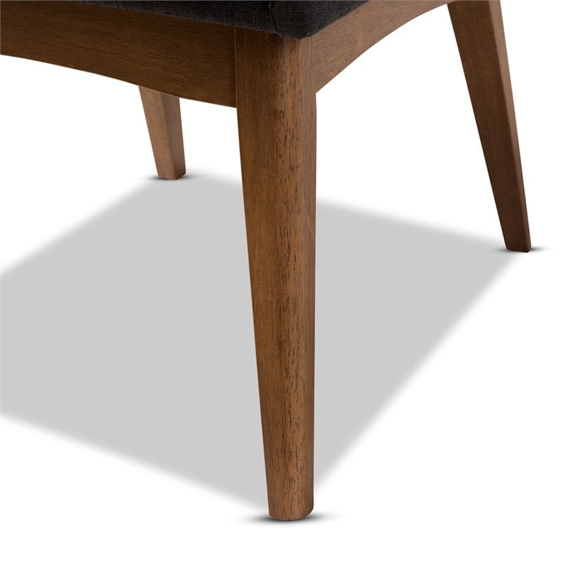 Bowery Hill Dining Side Chair in Dark Gray (Set of 2)