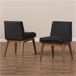 Bowery Hill Dining Side Chair in Dark Gray (Set of 2)