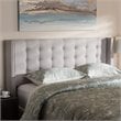 Bowery Hill Queen Winged Panel Headboard in Grayish Beige