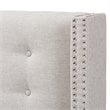 Bowery Hill Queen Winged Panel Headboard in Grayish Beige