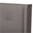 Bowery Hill Upholstered King Panel Platform Bed in Gray